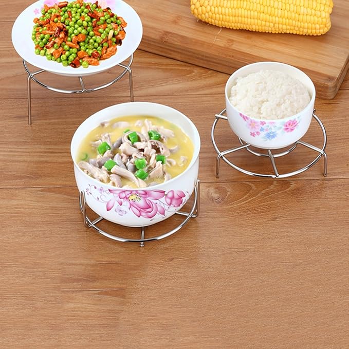 Steam Rack,Steaming Rack Stand,Steamer Basket,Heavy Duty Stainless Steel Metal Multi-function By Meleg Otthon (5.9" Diameter X1.2"High)