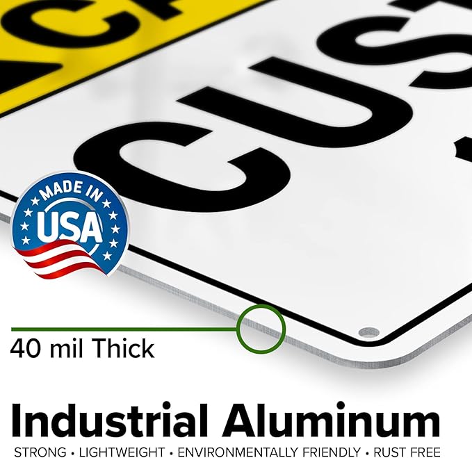 Custom Caution Sign, Ansi Sign, Osha Compliant, 10x14 Inches, Rust Free .040 Aluminum, Fade Resistant, Made in USA by My Sign Center