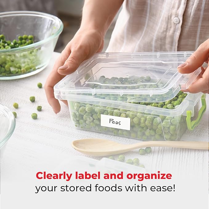 MESS Dissolvable Food Labels, Blank 1x2, 50/Roll - Dissolves in 30 Seconds or Less - Removable Pantry, Meal Prep & Food Storage Labels – Canning & Freezer Use