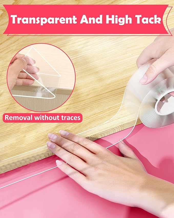 Baby Proofing, Clear Edge Protector Strip, Soft Corner Protectors for Kids, Baby Child Safety Corner Guards for Furniture Against Sharp Corners for Tables, Drawers, Sink, Wall 1.2in x 16.4ft