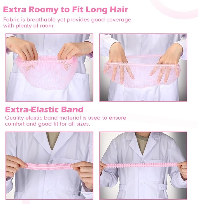 Yahenda 2000 Pcs Disposable Hair Nets Bulk 21 Inch Non Woven Bouffant Caps for Food Service Cooking Medical Salon Spa Beauty