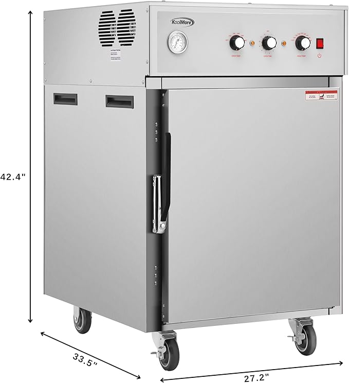 KoolMore Half-Size One Door Commercial Cook And Hold Oven 3,000 W and 208/240V, UL Listed in Stainless-Steel (KM-CCAH3-1D)