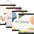 4 Pack Magnetic Poster Hanger Frame 12 inch Black- 12x16 12x18 12x20 12x24 Poster Frame for Wall Art Pictures Photos Prints Maps Diamond Art Painting
