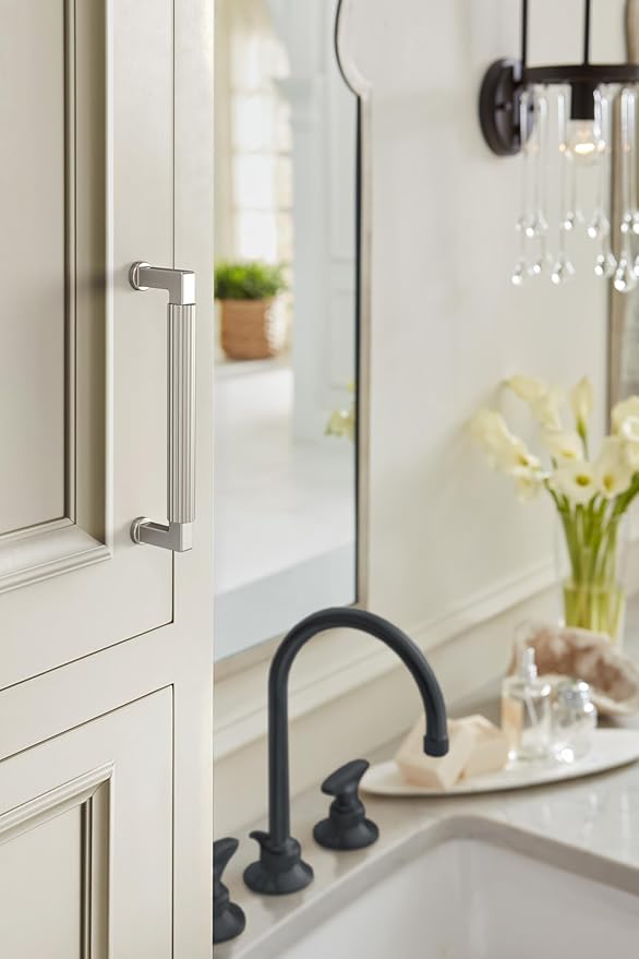 Amerock Ballard 5-1/16 inch (128mm) Center-to-Center Satin Nickel Cabinet Pull, BP37644G10