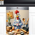 Rooster Eggs Dishwasher Magnet Cover Rooster Funny Animal Dishwasher Decorative Cover Front Dishwasher Door Cover Reuseable Dishwasher Cover for Kitchen Refrigerator Home Appliances 23" X 26"
