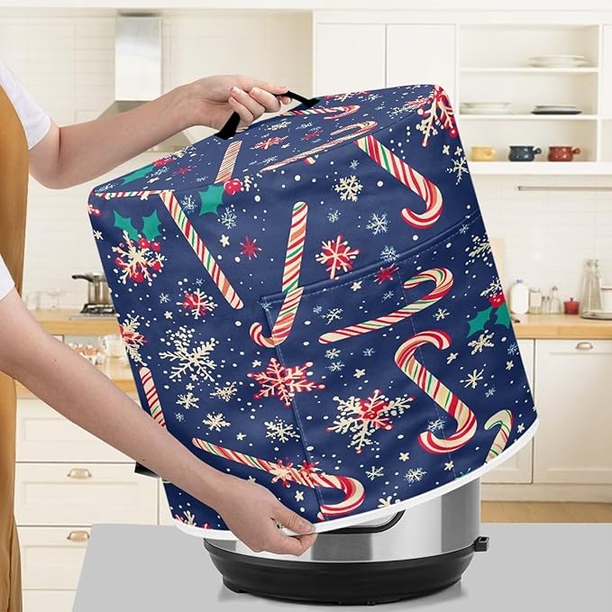 Candy Canes Dust Cover Instant Pot Heavy Duty Waterproof Dust Pressure Cooker Cover Case for Instant Pot Pressure Cooker Instant Pot Appliance Covers Pressure Cooker Size L
