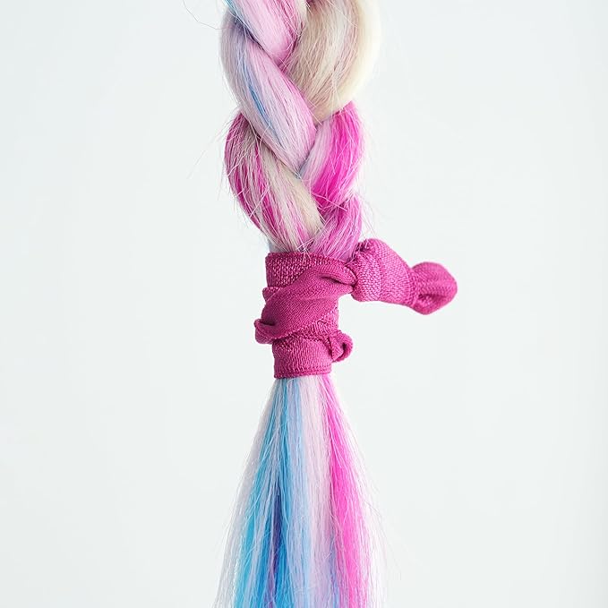 MEEDEE Fuchsia Pink Hair Ties for Women - No Crease, Soft Knotted Ribbon Ties for Damage-Free Ponytails, Yoga-Friendly Elastic Bracelets (Pack of 100)