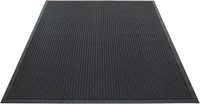 Guardian Easy Step Scraper 6X8 (69in x 93in) Indoor/Outdoor, Heavy-Duty, Solid Rubber Floor Mat,Black