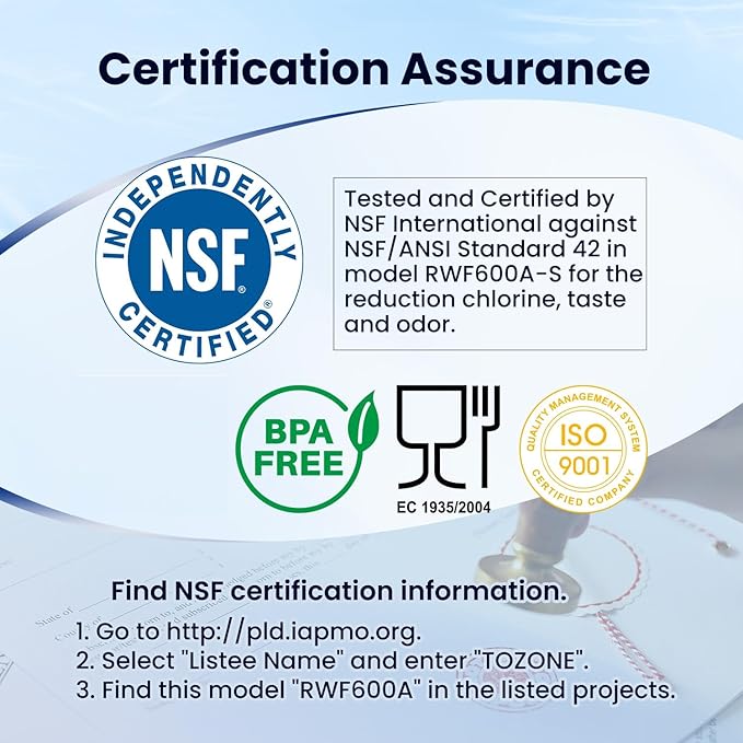 GOLDEN ICEPURE RWF0600A Refrigerator Water Filter Replacement for HDX FMG-1, MWFP, MWFA, PL-100, WFC1201, RWF0600A, PC75009, RWF1060, 197D6321P006, GSE25GSHECSS, Kenmore 469991 Refrigerator Cartridge