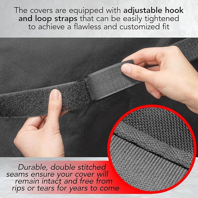 Heavy Duty BBQ Grill Cover for Outdoor Grill, 52 Inch – Waterproof, Weather Resistant, UV & Fade Resistant with Adjustable Straps – Gas Grill Cover for Weber, Charbroil, etc. Charcoal
