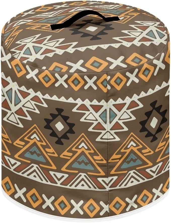 Southwestern Aztec Native American Tribal Geometric Pattern Kitchen Appliance Dust Cover 3 Quart Pressure Cooker Cover with Pockets for Electric Pressure Cooker Air Fryer Rice Cooker