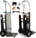 Electric Stair Climbing Dolly, 661lb 600W Powered Electric Stair Climbing Hand Trucks Dolly Cart with Rubber Tracks for Moving, Heavy Duty Stair Climber (Pure Black)
