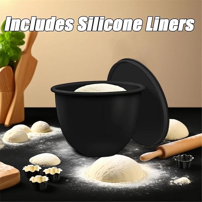 Non-Stick Silicone Liner for 5 Qt Stand Mixers | No More Replacement Bowls(3pcs)