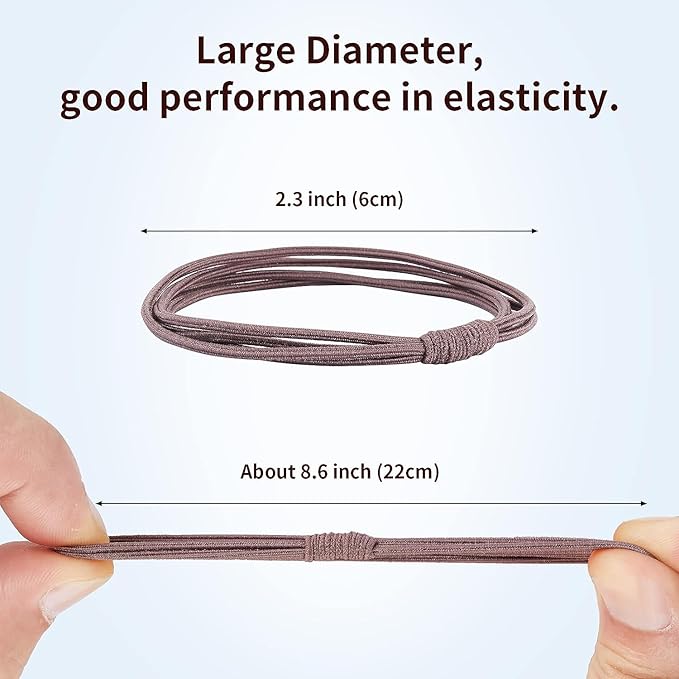 No Damage Hair Ties for Men,Women,Seamless, Large Comfortable Wear on Wrist, As A Bracelet,Stretchy,Braided,4 in 1 Design,For Thin,Thick Hair,Plastic-free,20Pcs(Grayblack)