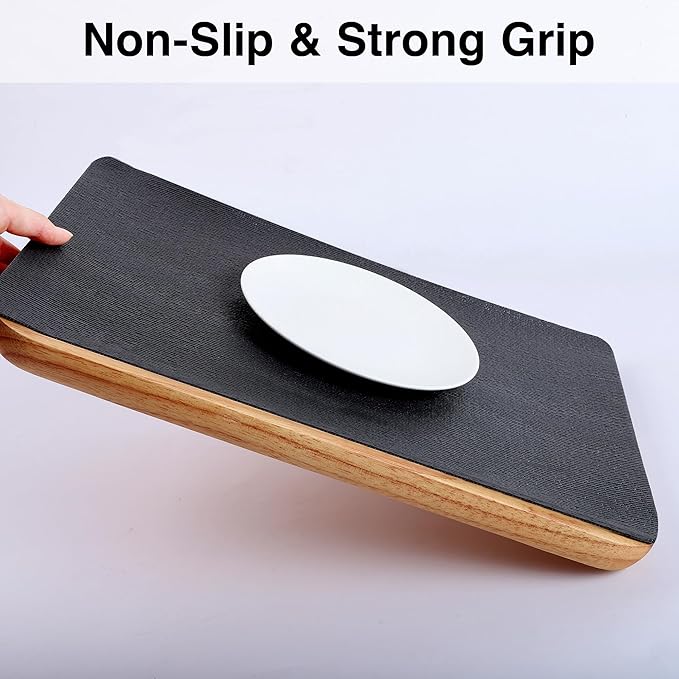 Black Shelf Liner for Under Sink - 5 mm Thick Strong Grip Non-Slip Large Toolbox Drawer Mat for Wire Shelving Cabinet - 24 in Wide × 68 Inch