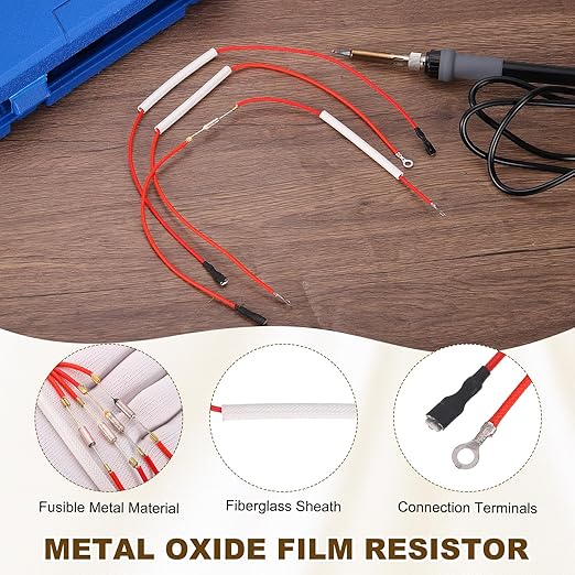MECCANIXITY Universal Rice Cooker Temperature Fuse, 121°C 10A 250V Metal Thermal Fuse with Terminal and Ring Terminal Fiberglass Sleeving for Electric Pressure Cooker Repair Part