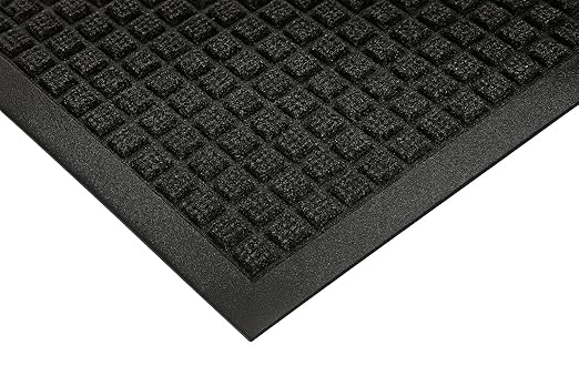 Guardian WaterGuard Indoor/Outdoor Wiper Scraper Floor Mat, Rubber/Nylon, 3'x5', Charcoal\