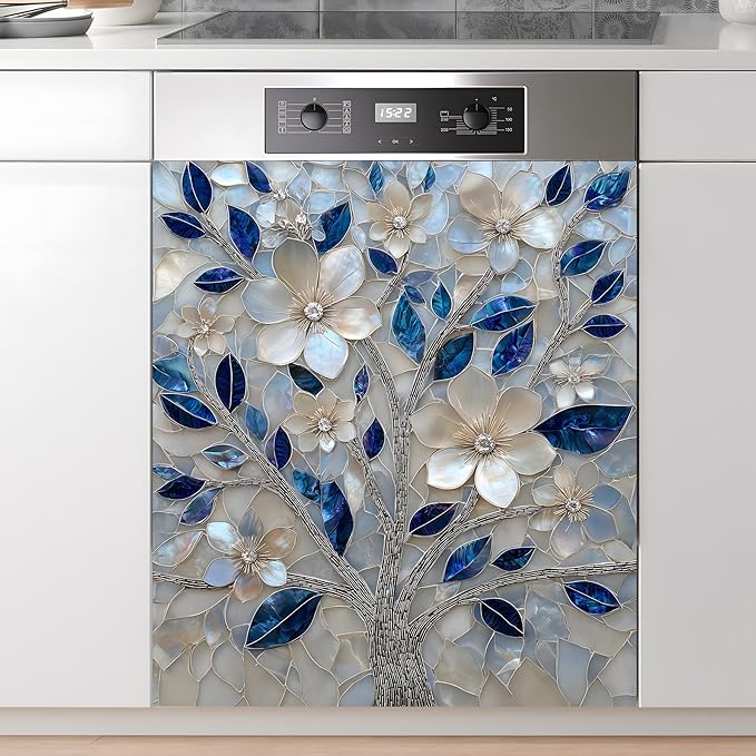 Dishwasher Magnet Sticker Cover Panel Decal Refrigerator Magnetic Sticker Decorative for Kitchen Decoration,Fridge Door Cover, Appliances Stickers 23"x26"