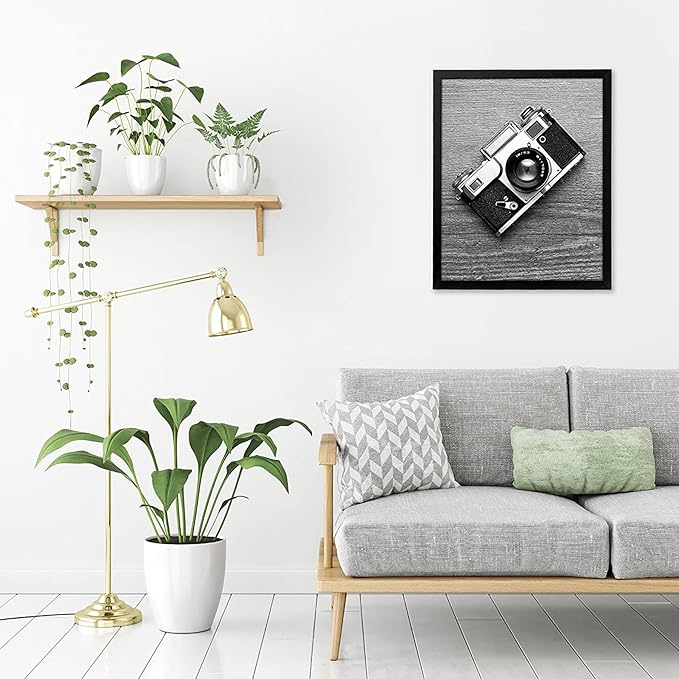 Americanflat 16x20 Picture Frame with Polished Plexiglass - Streamline Collection - Thin Border Picture Frame for Wall Display - Hanging Hardware Included - Black