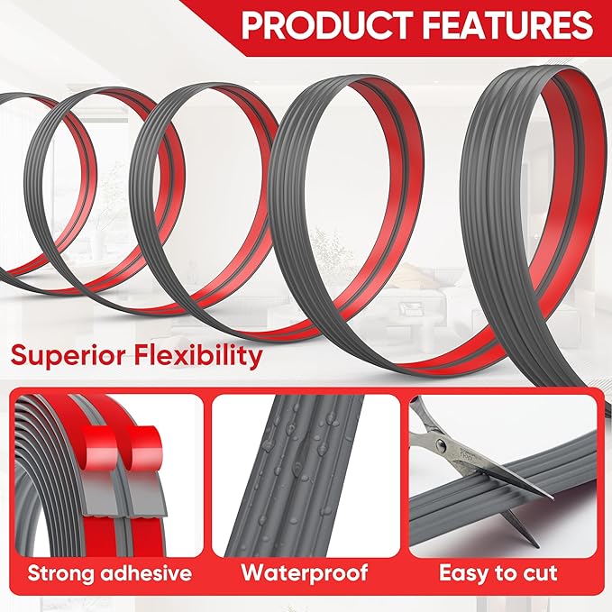 Wall Corner Protector Peel and Stick Wall Molding Trim Flexible Corner Guard Edge Protector Inside & Outside Corner Guard Strip for Wall Edge Ceiling Countertop