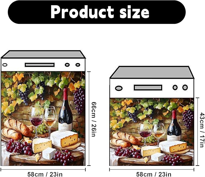 Dishwasher Magnet Sticker Cover Panel Decal Refrigerator Magnetic Sticker Decorative for Kitchen Decoration,Fridge Door Cover, Appliances Stickers 23"x26"