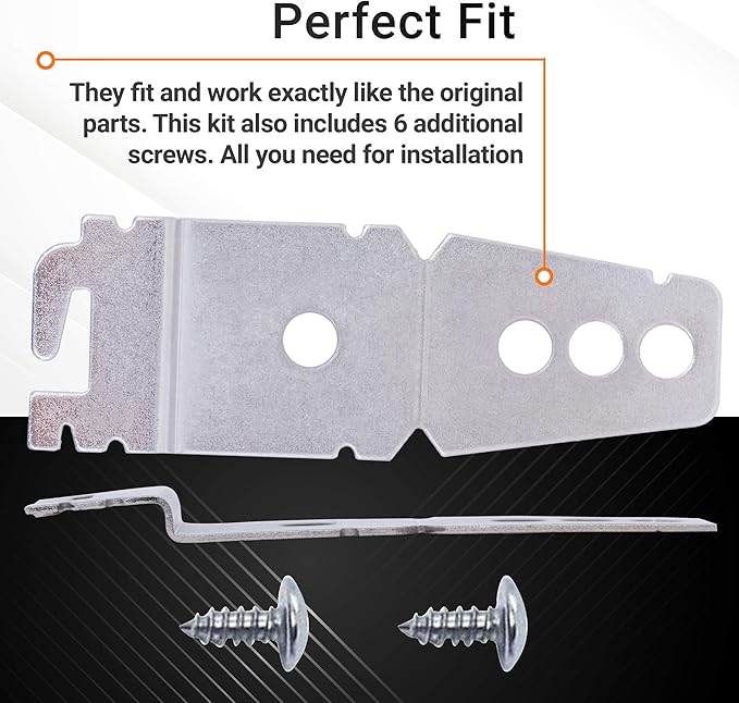 BlueStars 8212560 & 8269145 Dishwasher Side Mounting Bracket Kit with Screws Enhanced - Compatible with KitchenAid Whirlpool Kenmore Maytag Amana Jenn-Air Dishwashers - Easy to Install