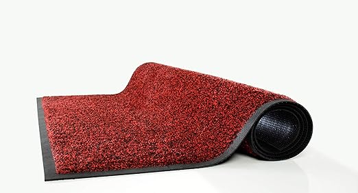 Guardian Platinum Series Indoor Wiper Floor Mat, Rubber with Nylon Carpet, 2'x3', Black
