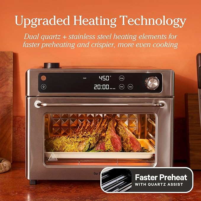 Our Place Wonder Oven Pro | 8-in-1 Digital Air Fryer & Countertop Oven with Basket, Rack, Pan & Tray | 3-Rack, 32 QT Capacity - Air Fry, Toast, Roast, Bake, Reheat, Broil, Proof & Dehydrate | Char