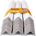 36" x 2" x 2" Reinforced Cardboard Edge Protectors, White (Pack of 48) – 0.12" Thick Medium-Duty Cardboard Corner Protectors for Shipping – American Quality V-Board Pallet Edge Protectors