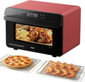 ROBAM Toaster Steam Combi Oven, Countertop Air Fryer 20-in-1 Oven with Convection & Grill, Stainless Steel Interior, 3-Layer Insulated Glass Door, 3 Steam Modes, 30 Built-In Recipes (Red)