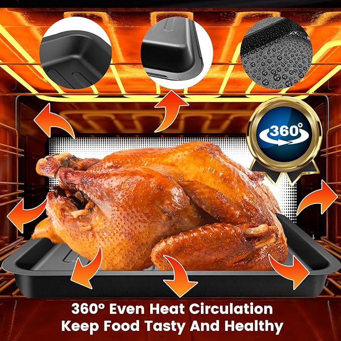 Air Fryer Replacement Parts for COSORI 13 in 1 CS130-CFH CS130-AO 12 in 1 CO130-AO 32Qt Air Fryer Toaster Oven Combo, Air Fryer Rack Accessories Grill Pan Grill Plate Crisper Plate Tray