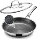 Non Stick Frying Pans, 12-inch with Lid, Hybrid Frying Pans Nonstick Upgrade,non stick Skillets Stainless Steel, Dishwasher & Oven-Safe, Induction Compatible Cooking Pan, PFOA Free Cookware