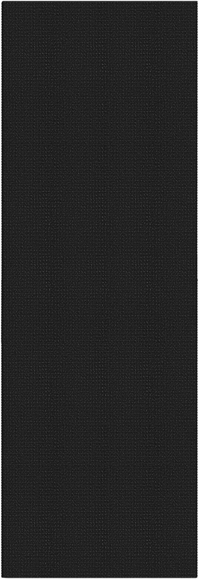 IOHOUZE Washable Exrea Long Hallway Runner Rug 3x16 Non Slip Rubber Backed Kitchen Runner Entryway Runner Indoor, Woven Rugs Floor Carpet for Kitchen Hall Entryway Stair, Black/Grey