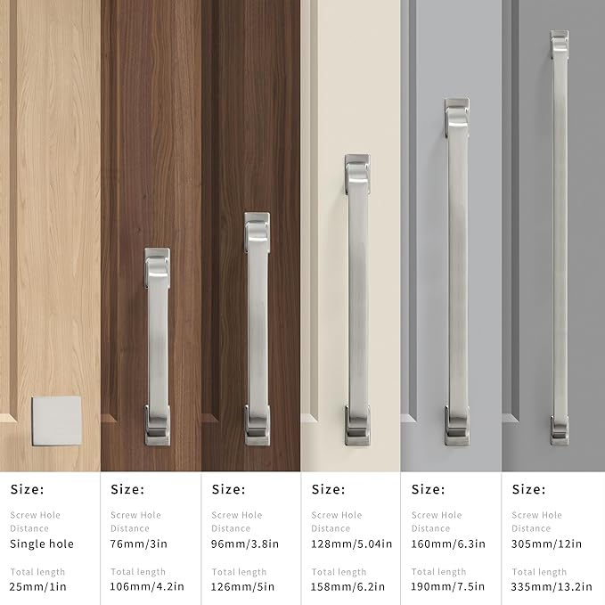 Khtumeware 6 Pack 6-1/4 Inch Drawer Pulls - Satin Nickel Kitchen Hardware