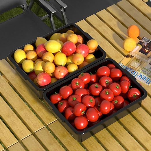 Sadstory Plastic Bus Tubs, 13 L Black Commercial Bus Tub Tote, 4 Packs