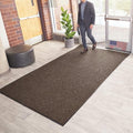 Consolidated Plastics Brush Dry Mat - Made in USA, Heavy-Duty Commercial DoorRug for Indoor/Outdoor Entryways, Non-Slip Backing for High-Traffic Areas (3' W x 10' L, Brown)