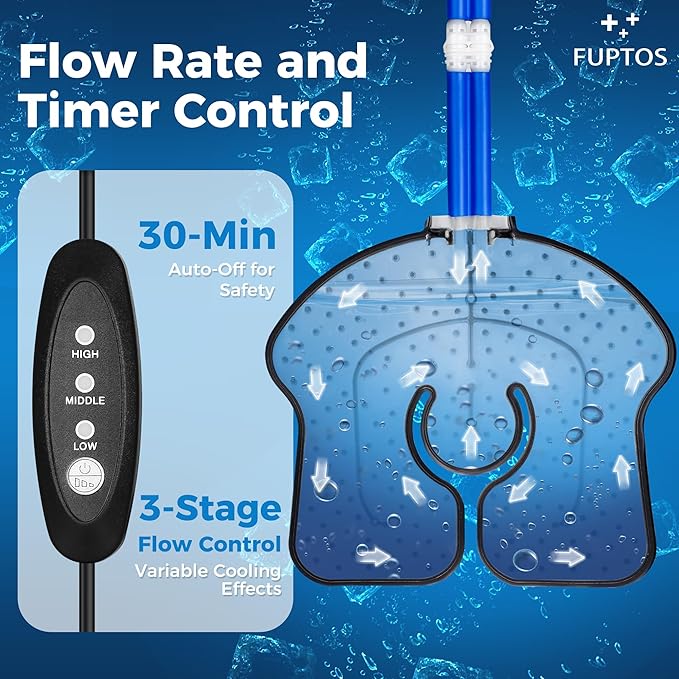 Cold Therapy Machine, Portable-Ice-Machine for Pain Relief/Recovery, Adjustable Knee Shoulder Pad, Ideal for Post-Surgery, Swelling Reduction, Lightweight & Quiet Design