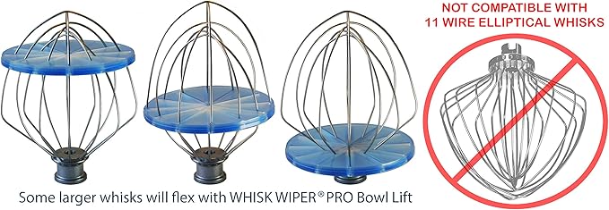 Whisk Wiper® PRO compatible with KitchenAid Bowl-Lift Stand Mixers - Mix Without The Mess - The Ultimate Stand Mixer Accessory - Only Compatible With 6-Wire Whisks (Aquamarine)