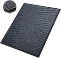 Front Door Mat,3'x4'Indoor Outdoor Door Mat,Heavy Duty Durable Welcome,Commercial Floor Mats Inside Outside Entrance, Waterproof All-Season, All-Weather Non Slip Backing Doormat for Entryway,Black