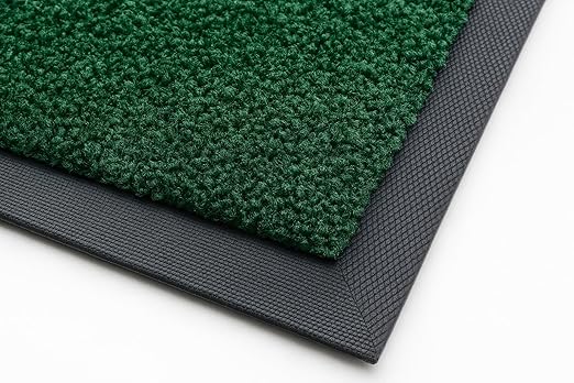 Guardian Platinum Series Indoor Wiper Floor Mat, Rubber with Nylon Carpet, 6'x11', Green