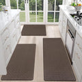 HEBE Anti Fatigue 3 Piece Waterproof Kitchen Mats - Non Slip Comfort Standing Mat Runner for Home Office, Sink, Laundry