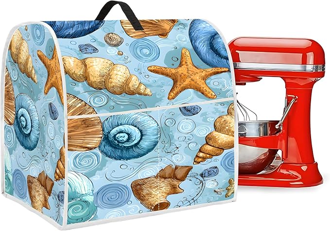 Mixer Dust Cover for 6-8 Qt Stand Mixer, Cloth Cover with 2 Storage Pockets for Stand Mixer Protective Covers Large for 6-8 Quart Mixer