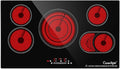 36 Inch Built-In Radiant Electric Cooktop, 5 Burner Smoothtop Stove Top with Triple Expandable Zone, 9200W 240V Hardwired Touch Control, 9 Power Levels, Timer, Child Lock & Hot Surface Indicator