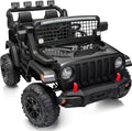 2 Seater Ride on Car Toy, 24V 4WD Electric Car for Kids 4-8 with Remote Control, 4x200W Motors, Capacity 110 lb - Black