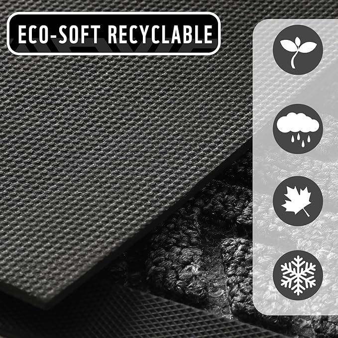 Yimobra Large Door Mat 47x32, All-Weather Waterproof Outdoor Mats for Front Door, Non Slip Rubber Doormat for Patio Proch Outside Entryway Indoor, Mix Grey
