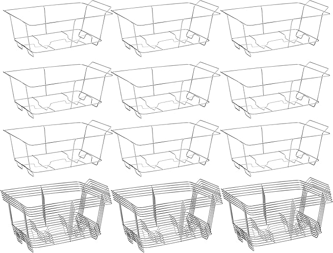 Chafing Wire Rack Buffet Stand - 24 Pack Full Size Racks For Dish Serving Trays Food Warmer catering supplies for Parties, Occasions, or Events