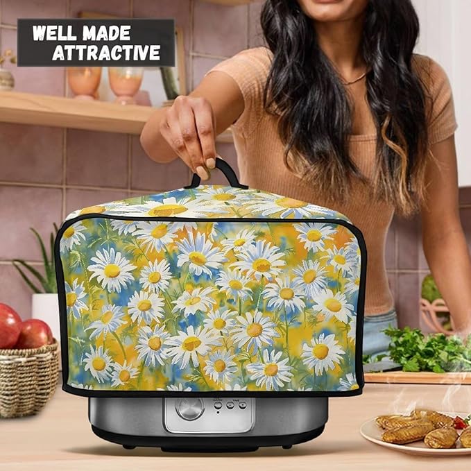 Daisy Slow Cooker Dust Cover Oval 6-8 Qt Dragonfly Crock Pot Cover Fits Most 6-8 Quart Oval Slow Cooker Convenient