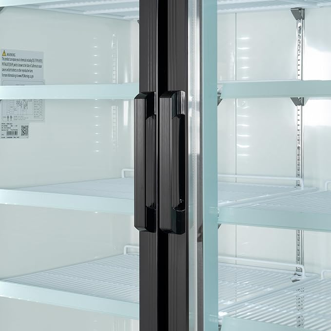 KoolMore - MDR-3GD Koolmore 78 1/4" Commercial Glass 3 Door Display Refrigerator Merchandiser - Upright Beverage Cooler with LED Lighting - 53 Cu. Ft. Black