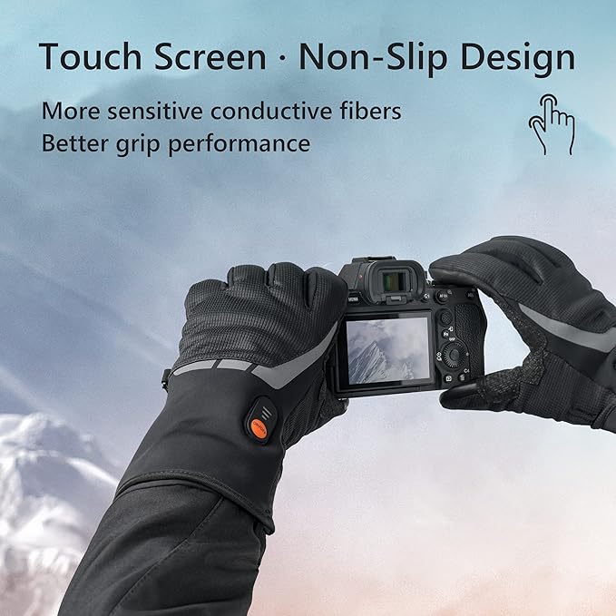 Heated Gloves for Men Women, Rechargeable Waterproof Heated Work Gloves with Arthritis Raynaud's Relief for Ski Hiking Driving