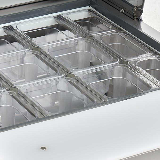 Kratos Commercial Refrigerator, Mega Top Sandwich and Salad Prep Table, 9 pan, 28" W (67K-034)